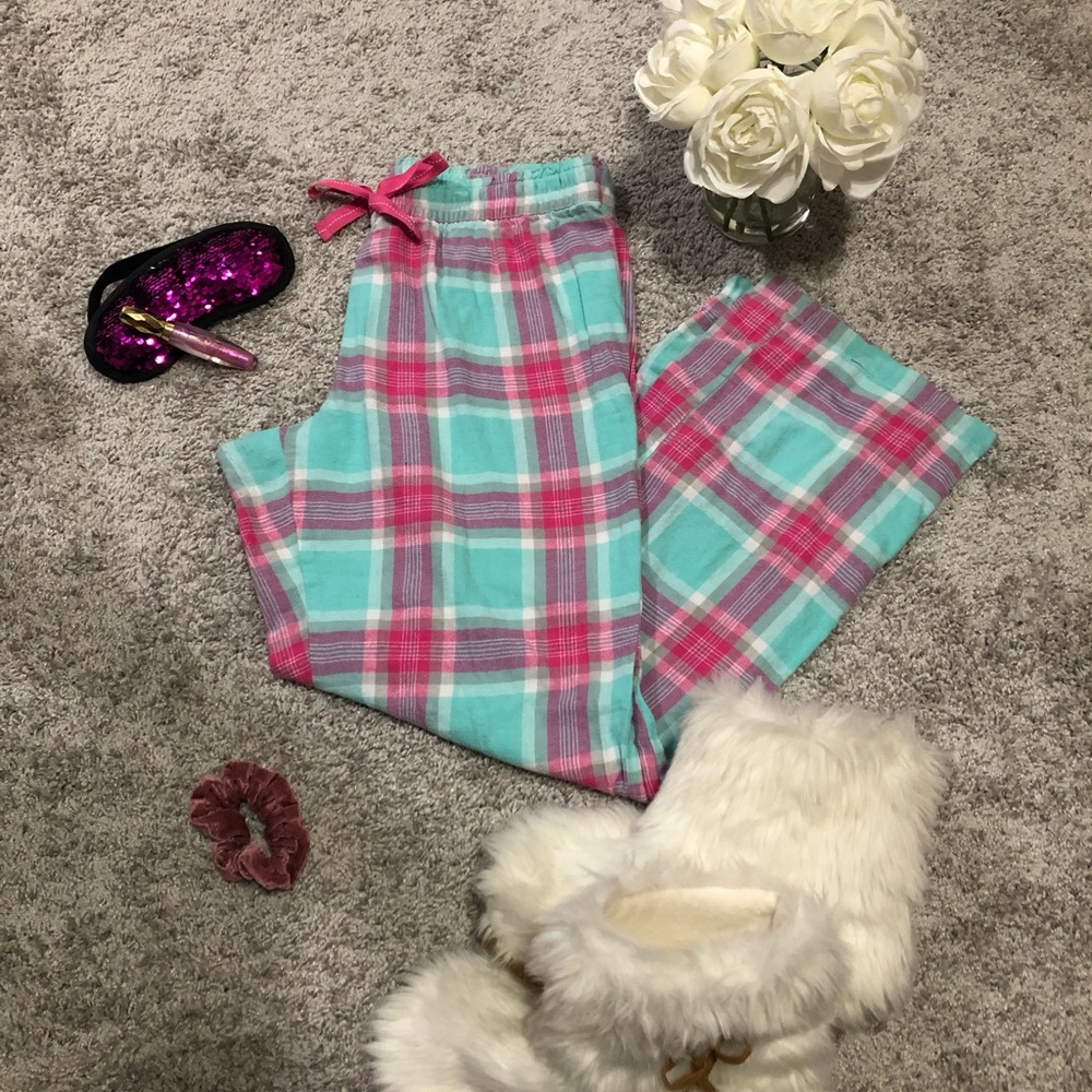 Plaid Baby Blue and Pink Pajama Pants